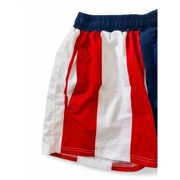 Keep America Great Men's Shorts Swim Trunks Pockets Red White & Blue Size M - Picture 2 of 5